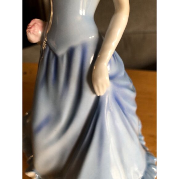 Royal Doulton Porcelain Lady Prototype Figurine Blue Dress Pink Flowers Girl Sta - Picture 15 of 15